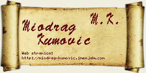 Miodrag Kumović vizit kartica